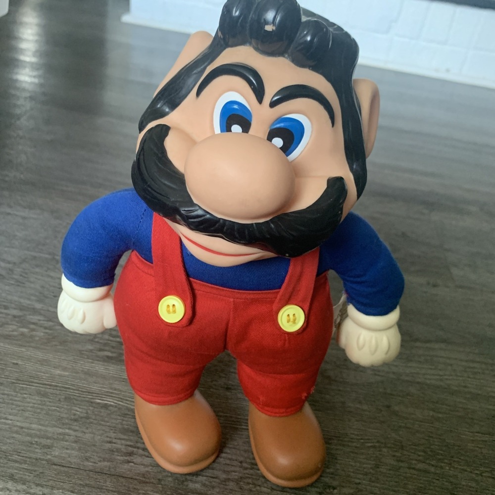 Vintage 1989 Nintendo Super Mario Bros Plush 12" Doll Applause No Hat